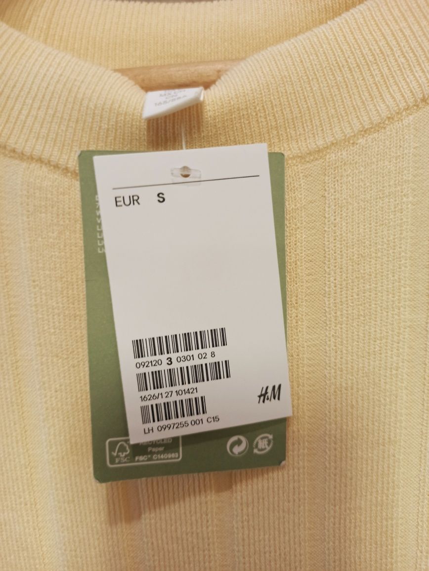 40 42 Świetna letnia sukienka żółta H&M wiskoza