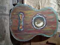 Картина маслом на декі з гітари, в декор