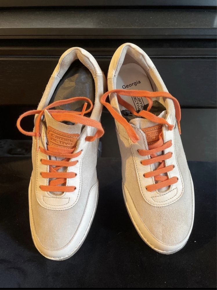 Buty Sneakersy adidasy  skórzane Camel Active rozm.37.5 -  jasny beż