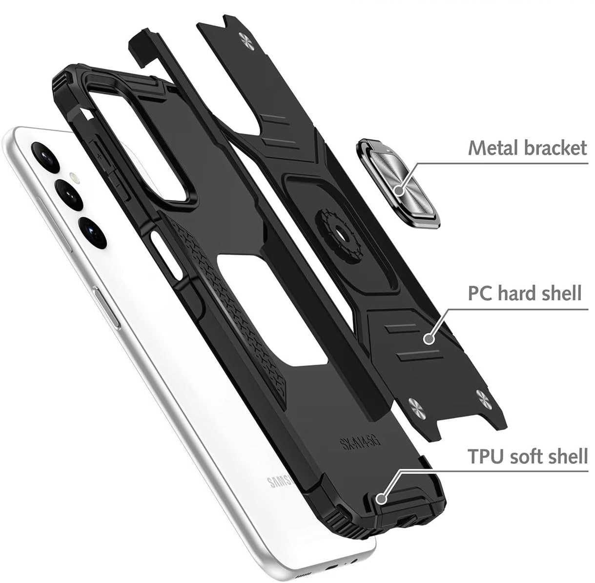Etui Pancerne do Samsung Galaxy A14 4G / A14 5G + Szkło Hartowane