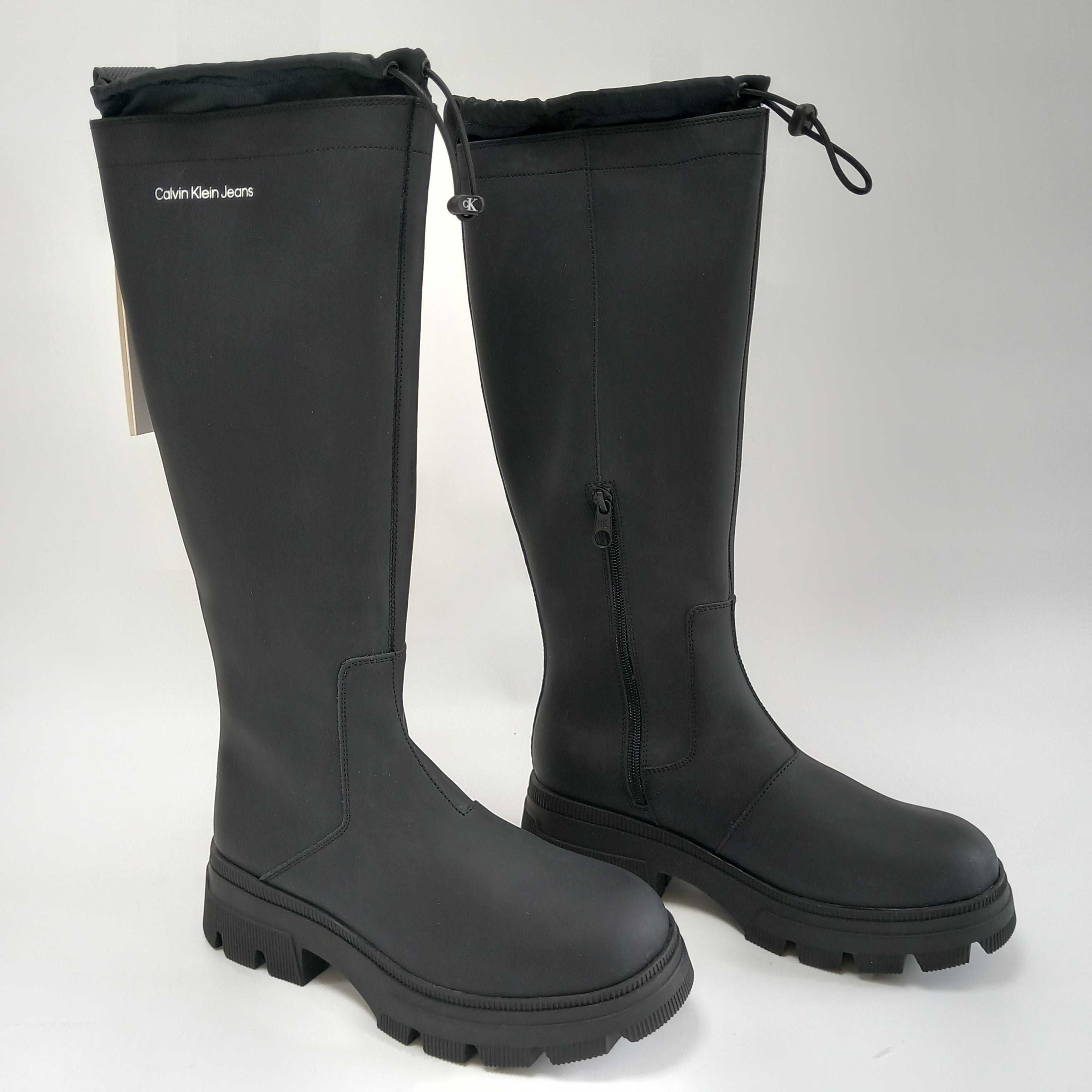 Calvin Klein YW0YW00741 Czarne buty damskie zimowe, kalosze rozmiar 40