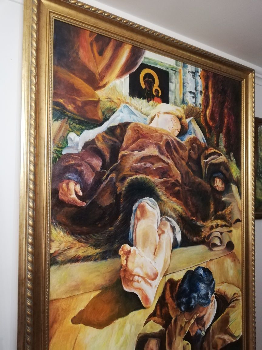 Duży obraz 227x134cm kopia Jacek Malczewski Śmierć Ellenai olej płótno