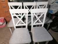 Krzesła drewniane kolor biały