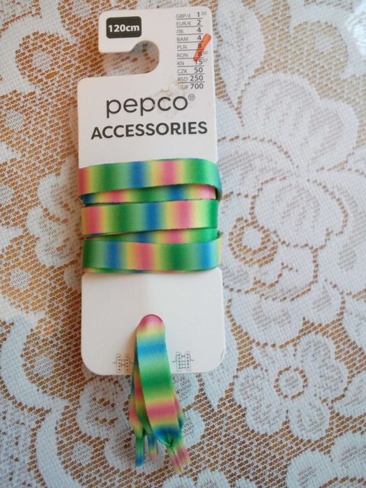 Sznurówki wielokolorowe płaskie, 120 cm