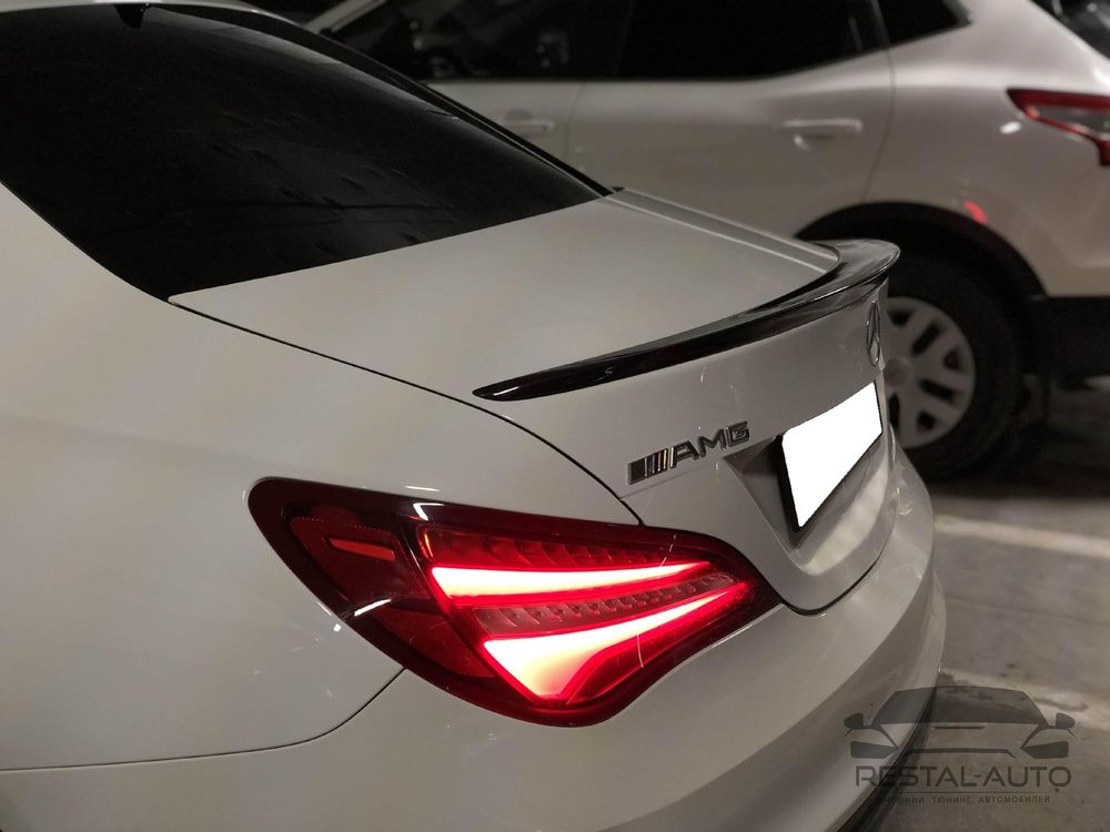 Спойлер Mercedes CLA C117 2013-2019 Черный Глянец сабля