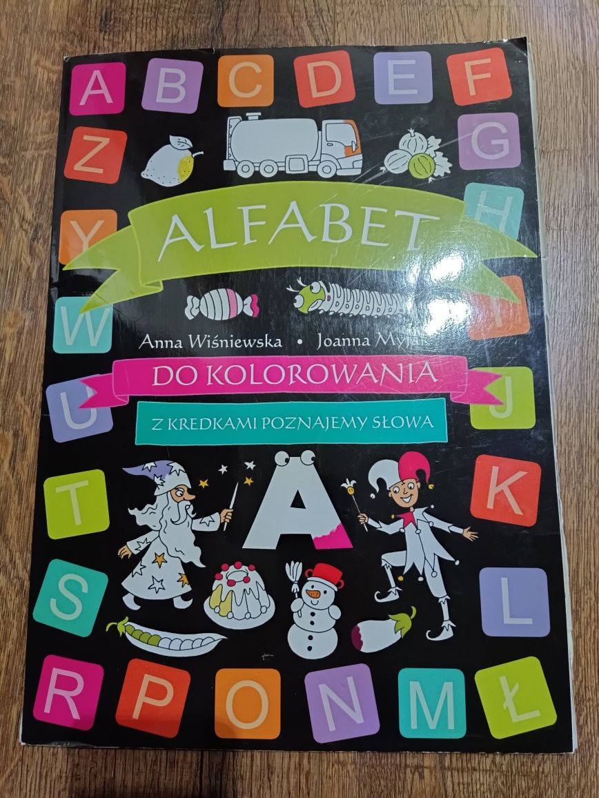 Duża kolorowanka z literkami Alfabet A5