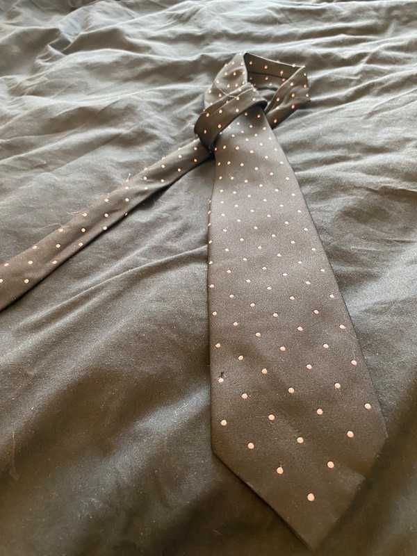 Vintage y2k krawat w kropki dots tie