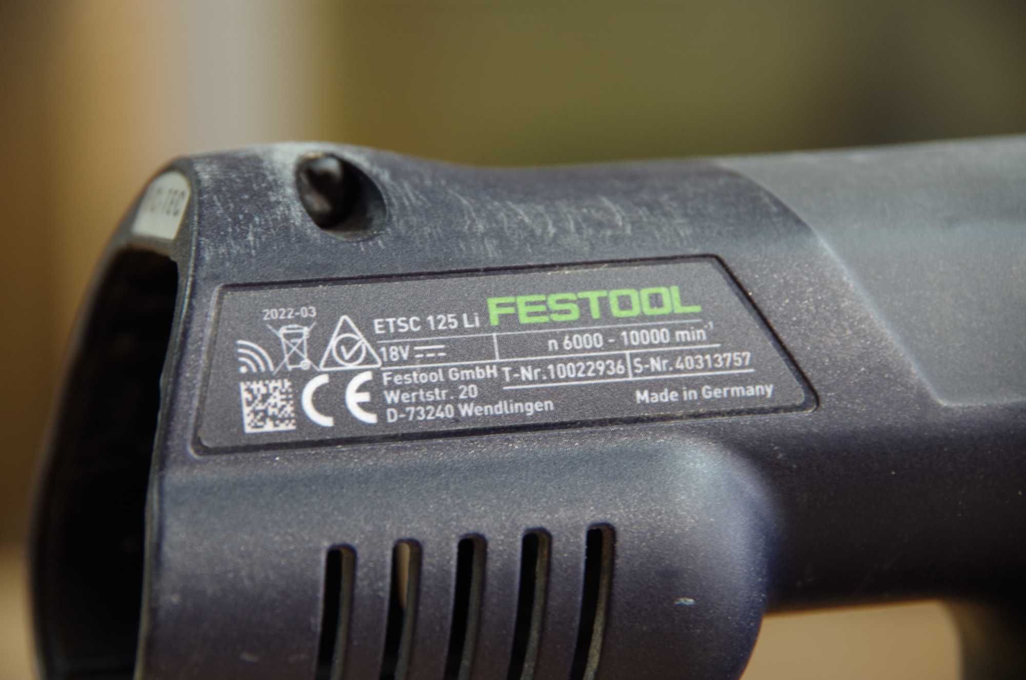Szlifierka mimośrodowa Festool ETSC 125 Li