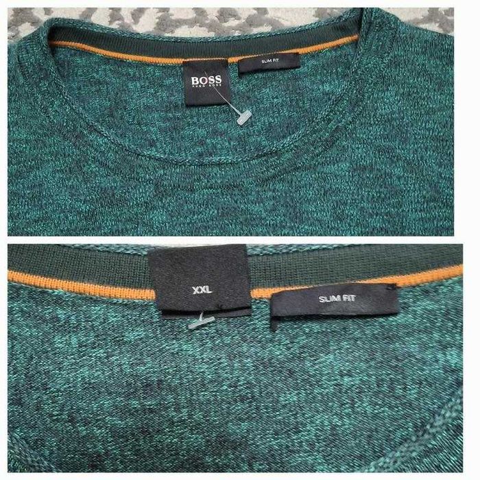 реглан красивого зелёного цвета hugo boss slim made in tunisia