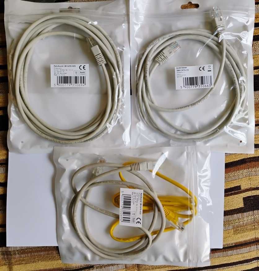 Kabel skrętka RJ-45 cztery sztuki