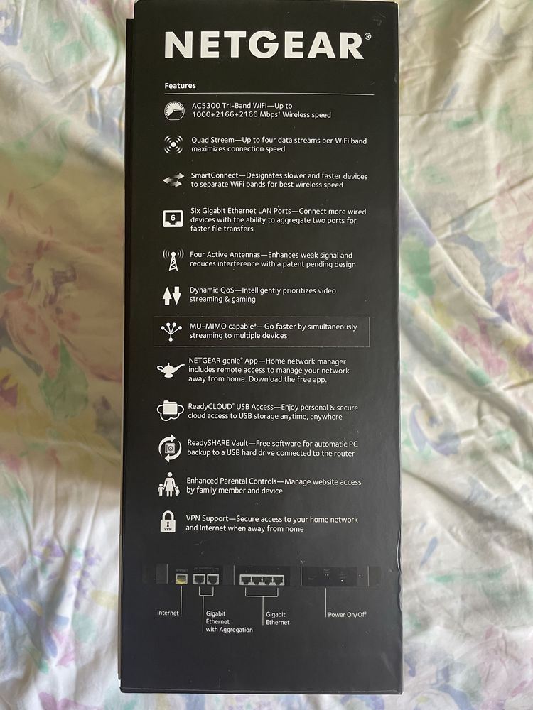 WiFi роутер 2.4G, 5G Netgear R8500-100NAS 128gb flash 512 ROM, AC5300