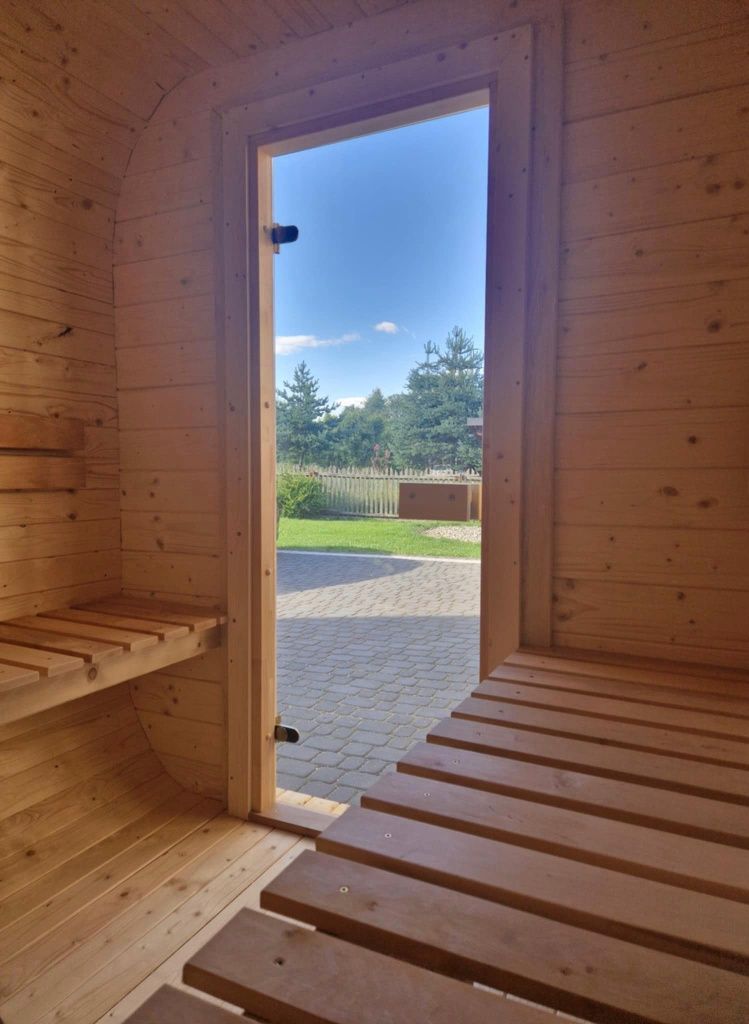 Sauna ogrodowa beczka zewnętrzna