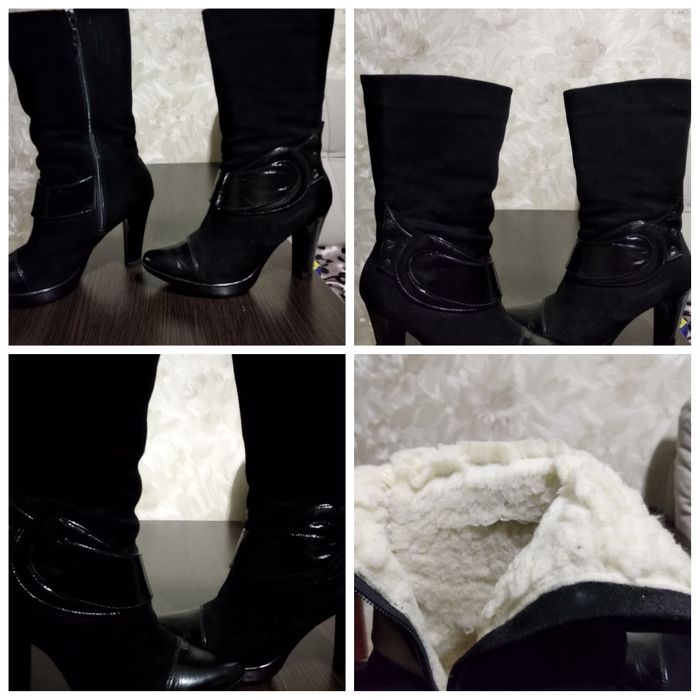 Сапоги зимние е натуральная кожа