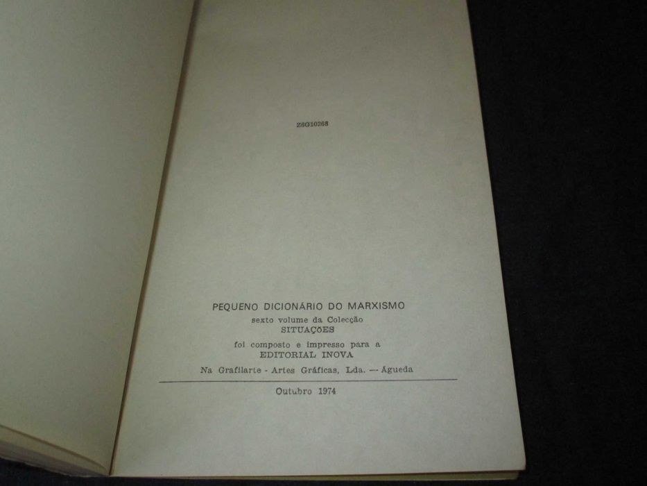 Livro Pequeno dicionário do Marxismo Pierre Masset