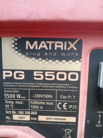 Генератор Matrix 5500W