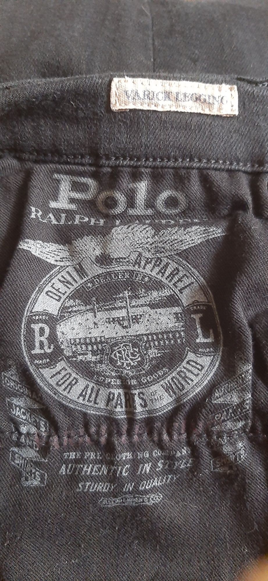 Polo Ralph Lauren spodnie czarne biodrówki vintage retro skinny XS S