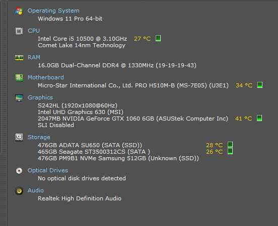 Komputer Gamingowy i5-10th + GTX 1060 + 16GB RAM + SSD