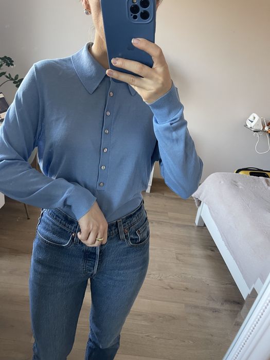 Голуба кофта поло, розмір с