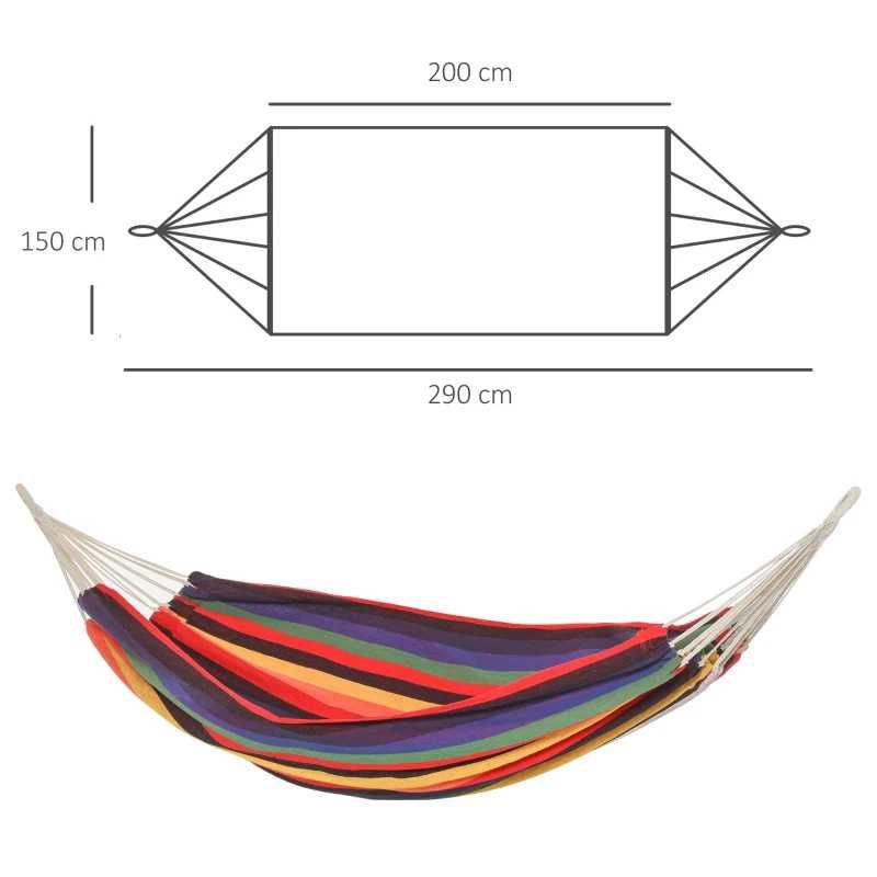 Rede Suspensa de Algodão Portátil - Multicolor (2 cores disponíveis)