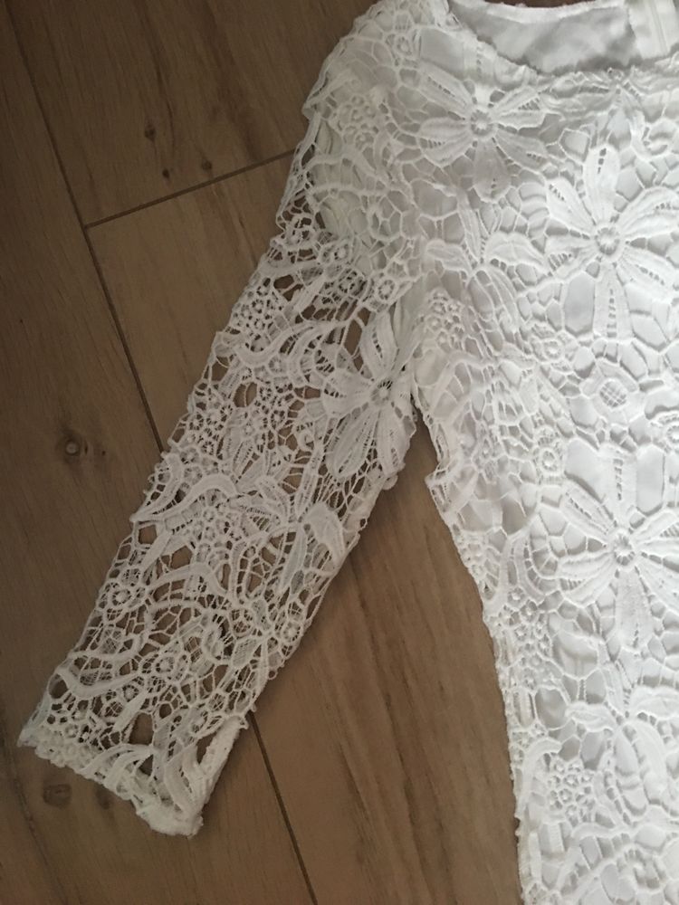 Sukienka biała koronkowa Select 34/36