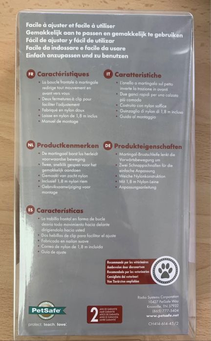 NOVO Peitoral “Petsafe - Easy Walk Premier” (S) + trela com 1.8m