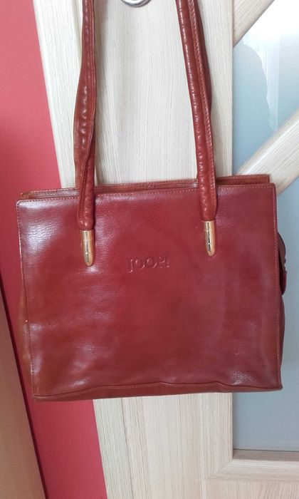 Torebka damska skórzana firmy Joop, brązowa