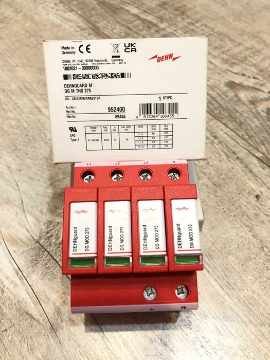 OGRANICZNIK PRZEPIĘĆ 20kA DEHN guard 952400 ochronnik 3 fazy