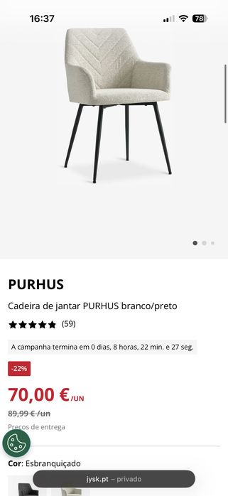 Mesa Jantar + 6 Cadeiras JYSK