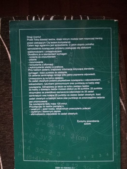 Testy sprawdzające na zakończenie gimnazjum - zdaj razem z nami cz. II