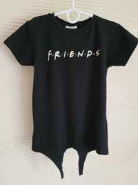 T-shirt FRIENDS 122-128 czarny