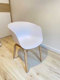 EGO white/Scandinavian oak bucket chair