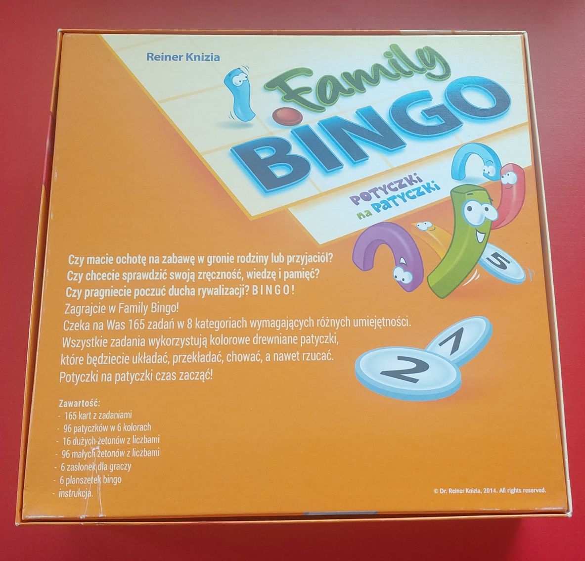 Gra zręcznościowa towarzyską planszowa family bingo