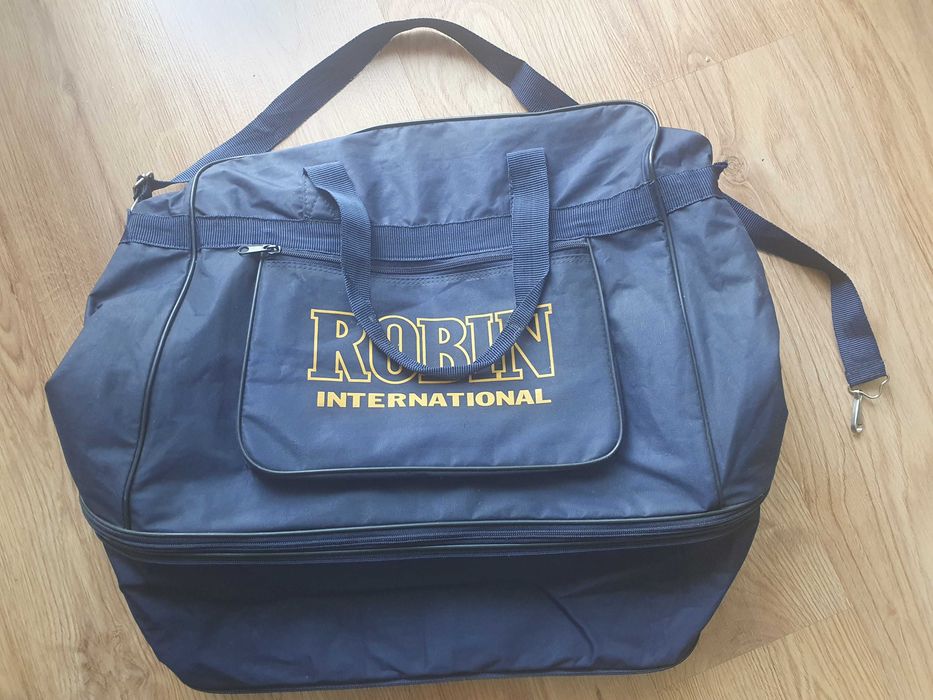 Torba turystyczna granatowa Robin z kółkami rozkładana
