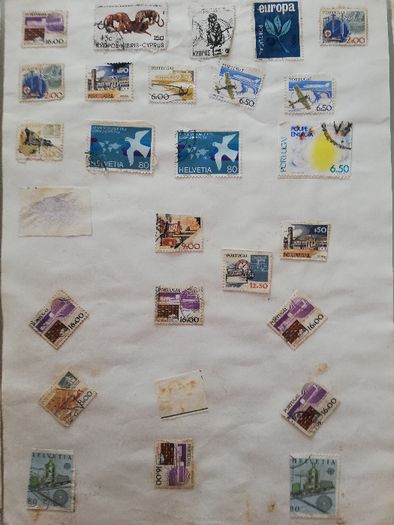 colecção de selos antigos
