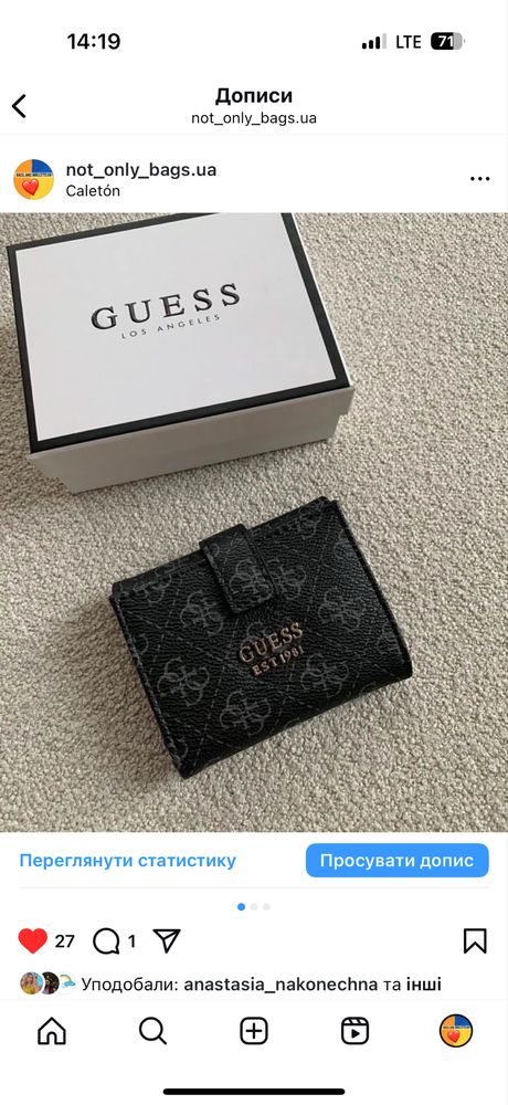 Гаманець на вибір! жіночий Guess кошелек! Оригінал, нові