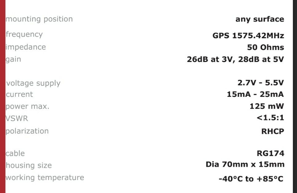 Antena 661B dla GPS