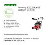 wynajem: aerator rurkowy, wertykulator, glebogryzarka, posypywarka