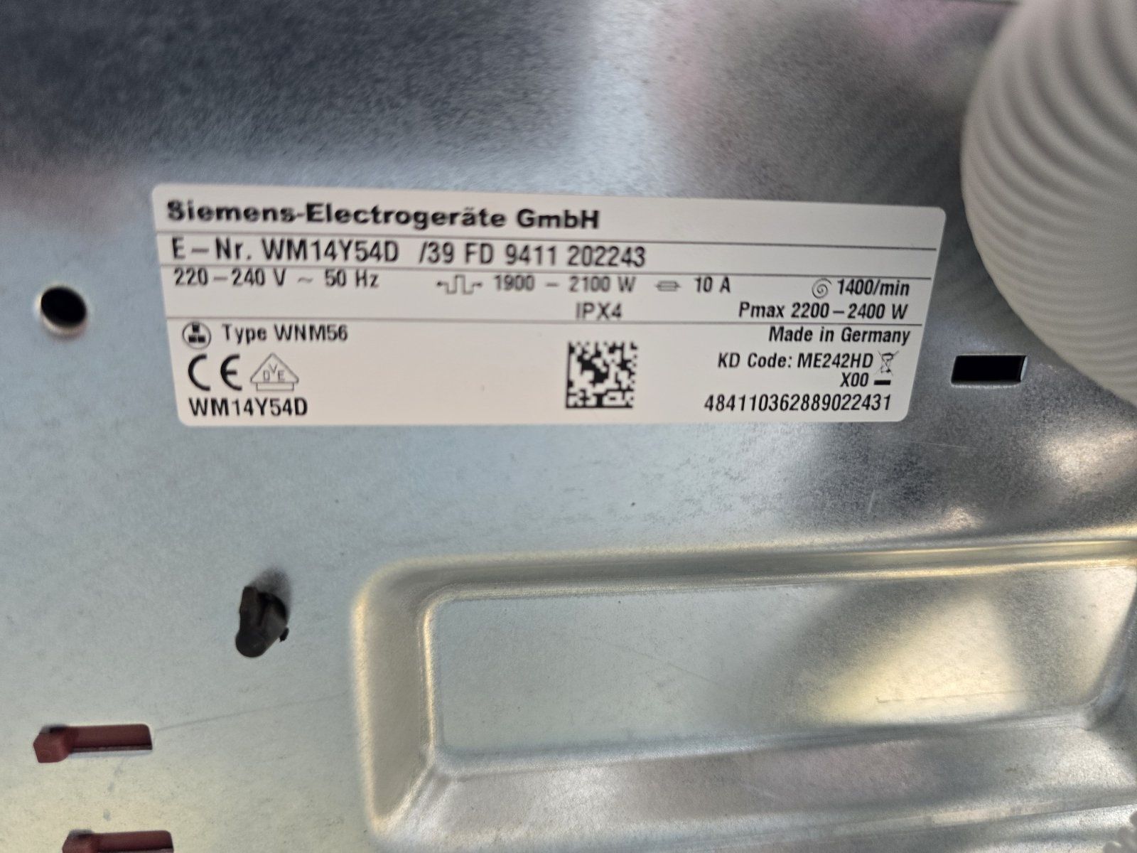Пральна машина Siemens iQ800 / WM14Y54D на 8 кг привезена з Німеччини
