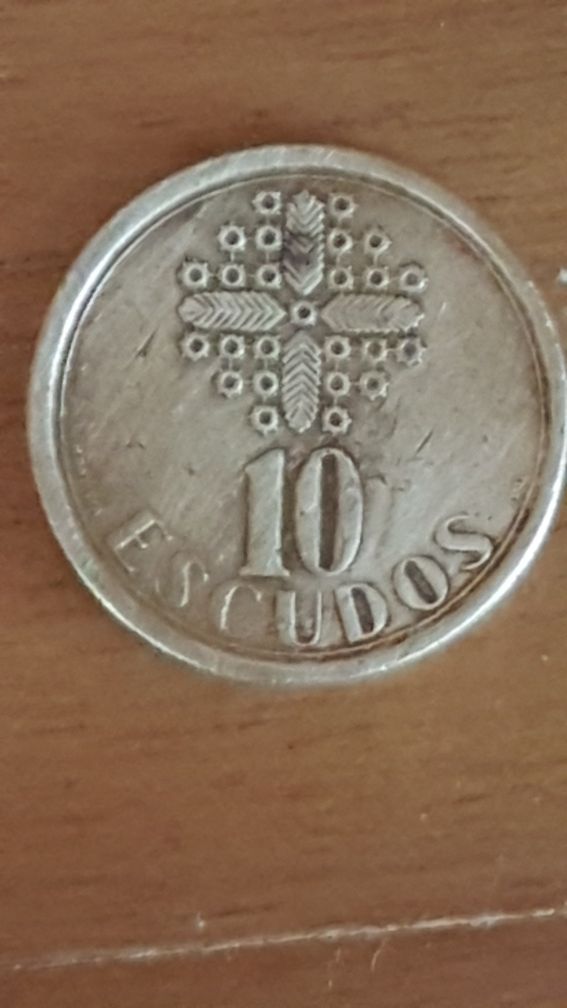 Moeda antiga 10 escudos de 1988