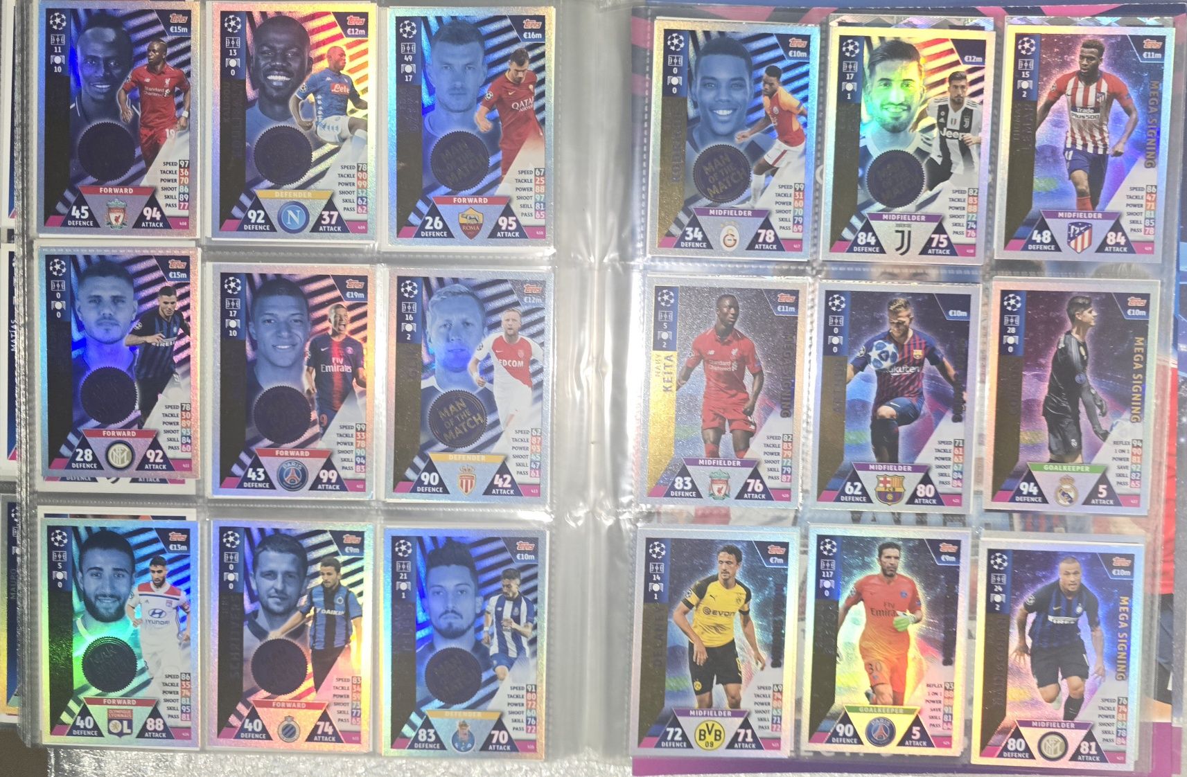 Coleção completa Mattch Attax Champions League 2018-19 Topps