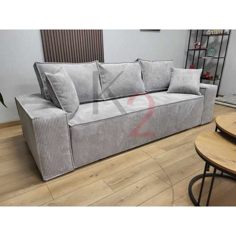 Sofa FABIO, młodzieżowa, hotelowa, rozkładana, kanapa, prążkowana