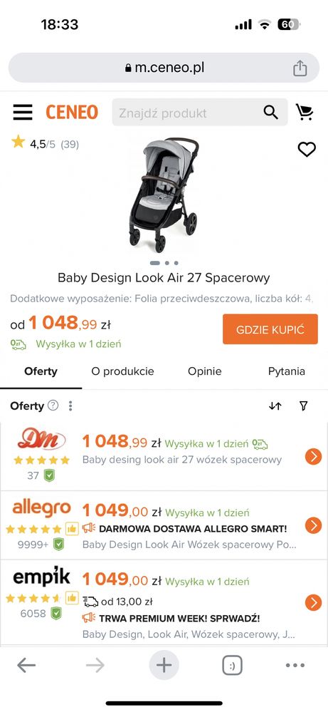Baby design spaceròwka
