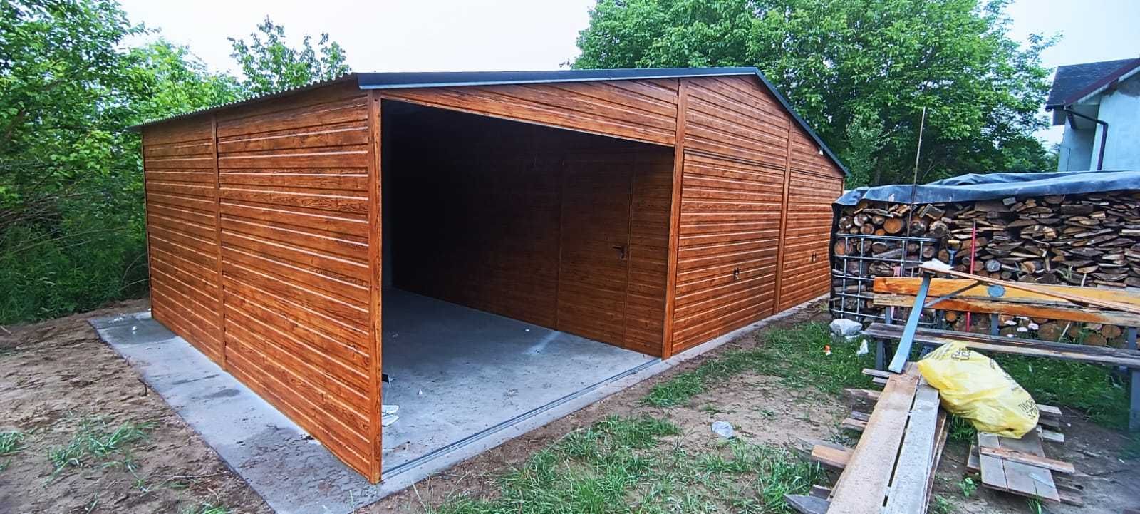 Garaż Blaszany Drewnopodobny 4x6 4x5 3x6 6x6  7x6 7x7