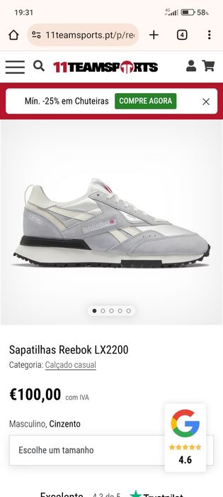 Vendo Reebok LX2200