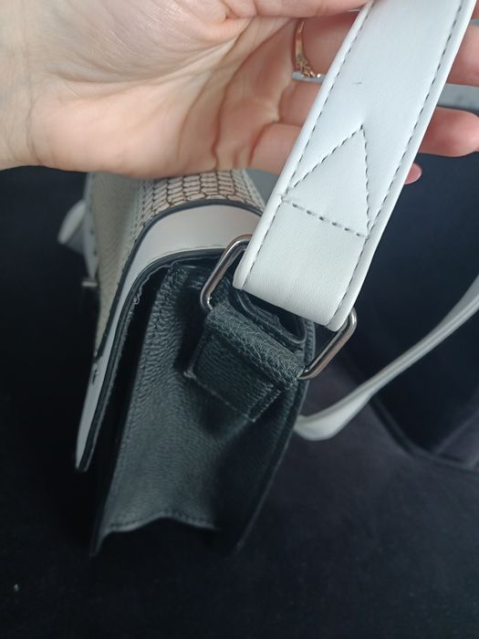 Torebka kuferek kopertówka centki szara