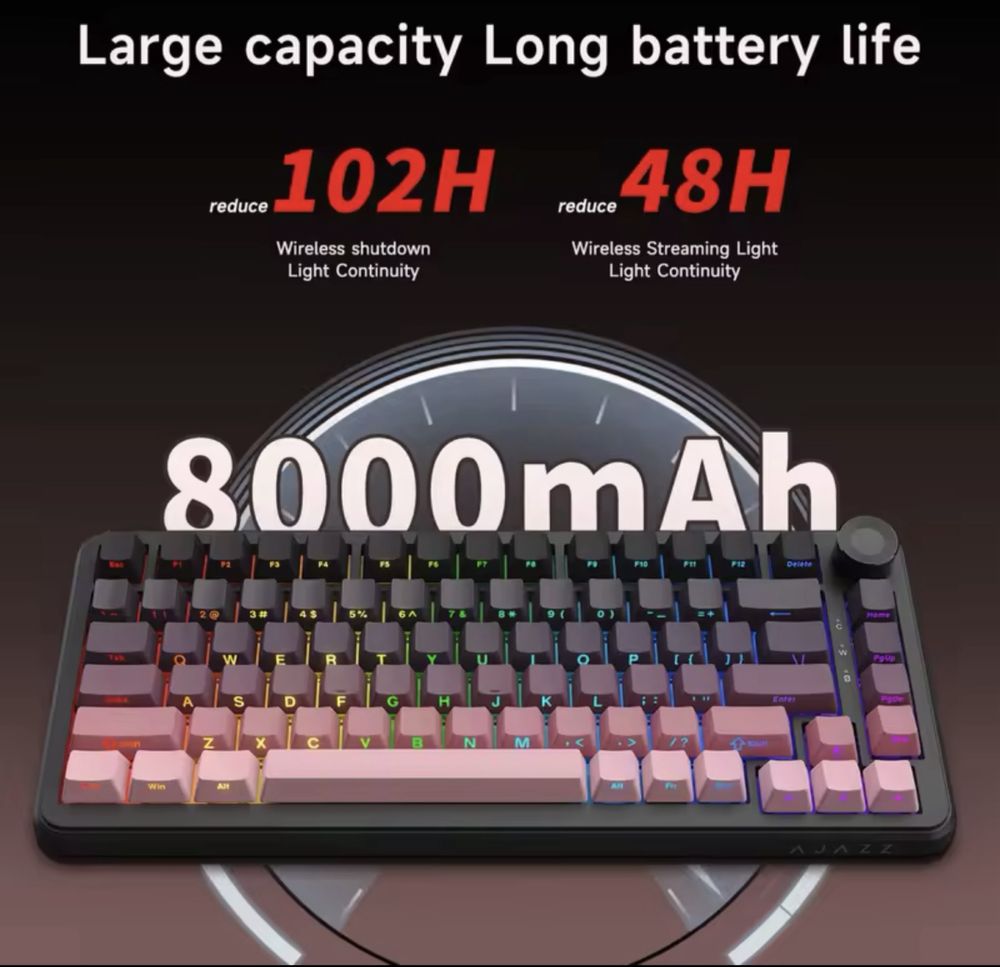 Механическая клавиатура | клавиатура на белых свечах | ajazz ak820max