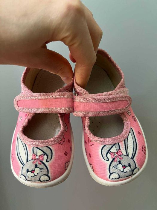 Дитячі текстильні капці для дівчинки Waldi 360-535 22 Рожеві