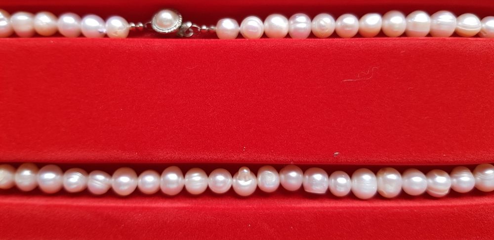 Naszyjnik perły naturalne hodowlane