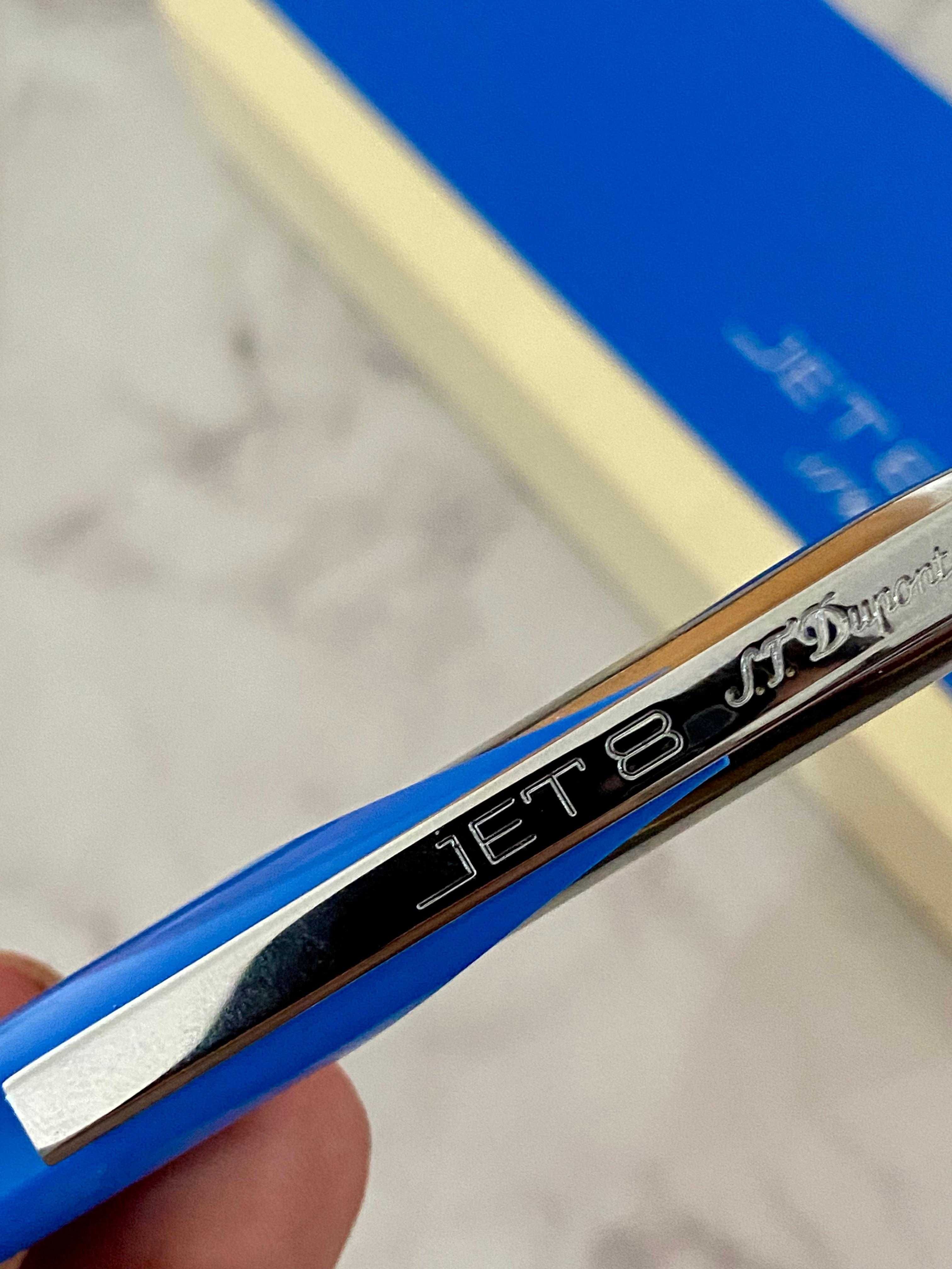 Caneta ST Dupont Esferográfica Jet 8 Azul com Caixa