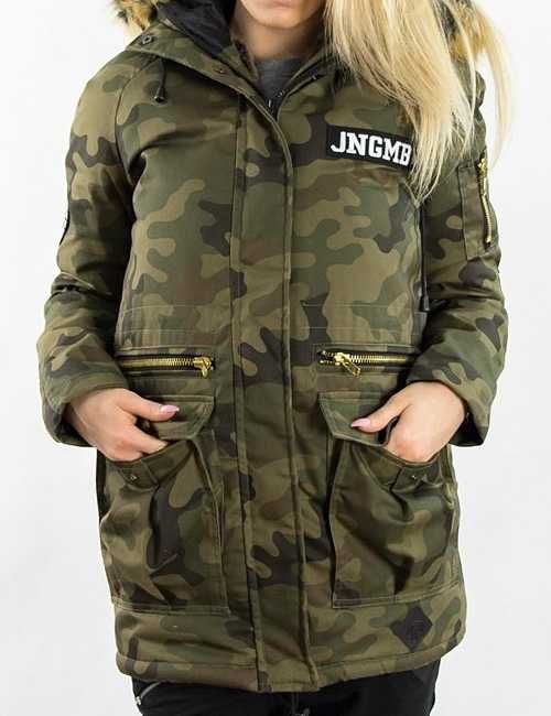 Jungmob Camo Fur kurtka zimowa damska rozmiar S